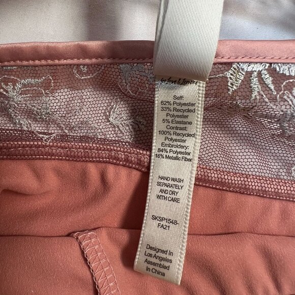 For Love and Lemons Euphoria Embroidered Slip Dress Pink Satin Mesh Small - Picture 14 of 14